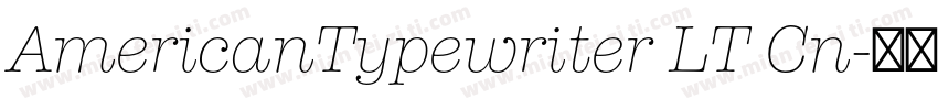 AmericanTypewriter LT Cn字体转换